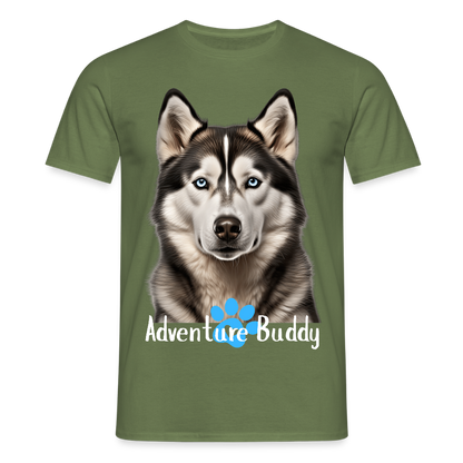 Men's T-Shirt  {Customise Breed & Paw } - military green