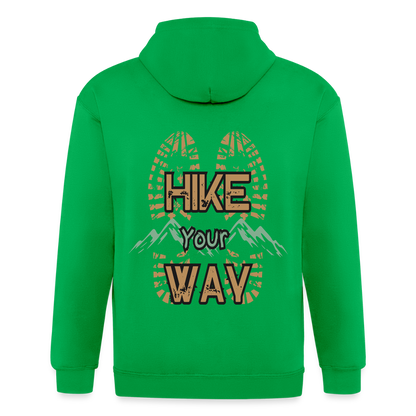 Adult Unisex Heavyweight Hooded Jacket - kelly green