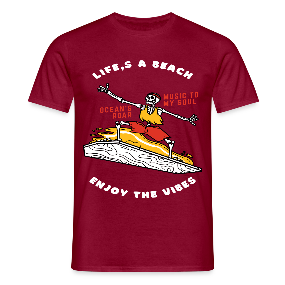 Men's T-Shirt Water - brick red