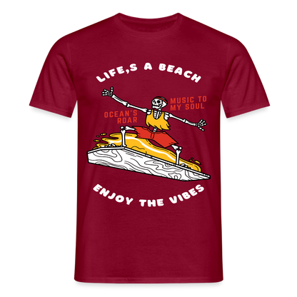 Men's T-Shirt Water - brick red