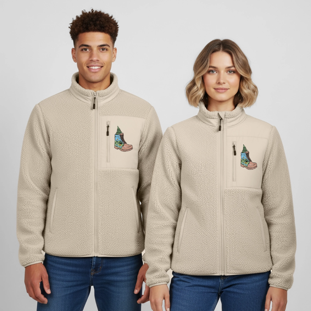 RELAXED FIT Unisex sherpa jacket - beige