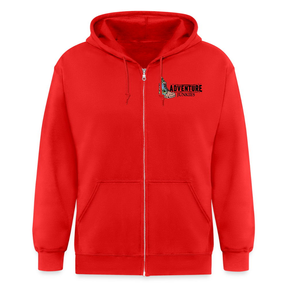 Adult Unisex Heavyweight Hooded Jacket - red
