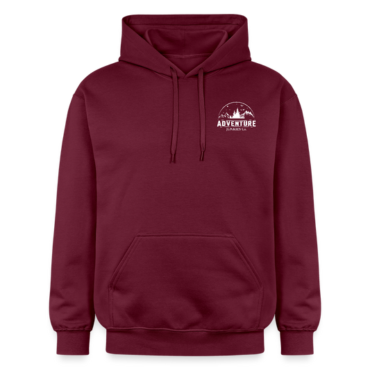 Unisex  Midweight Hoodie   Maroon  Not all who wonder Design - maroon