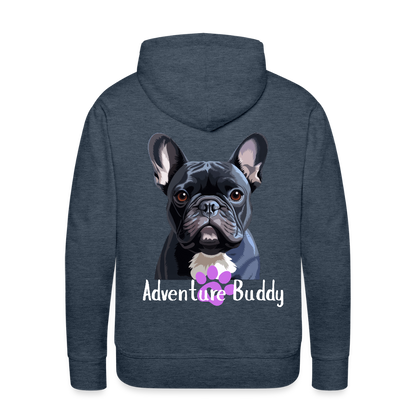 Men’s Premium Pet Girl  Hoodie - heather denim