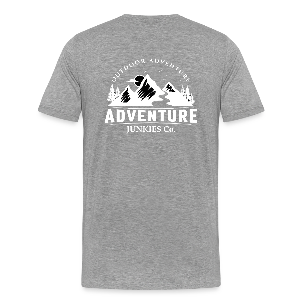 Men's T- Shirts Out Door Adventure Design - heather grey
