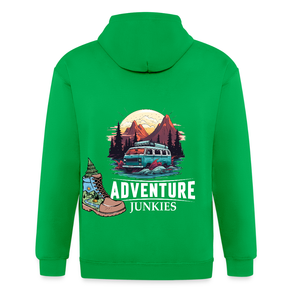 Unisex Heavyweight Hooded Jacket - kelly green