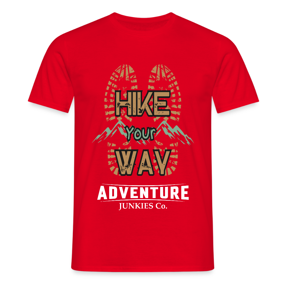 Men's Hiking & Walking T-Shirt - red