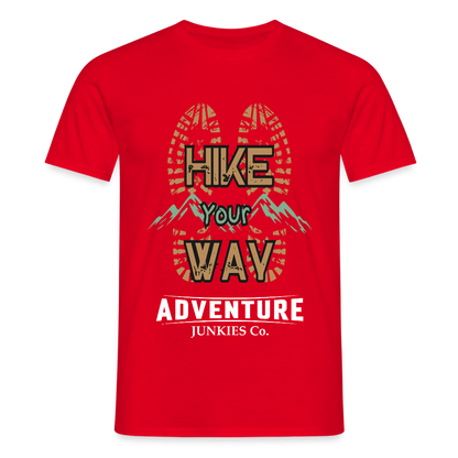Men's Hiking & Walking T-Shirt - red
