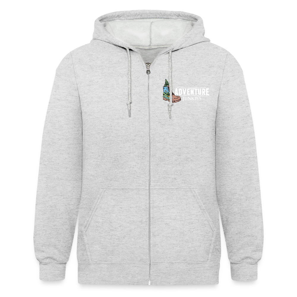 Unisex Heavyweight Hooded Jacket - heather white