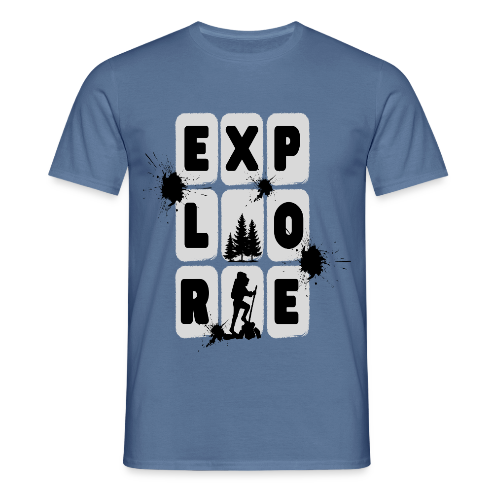 Men's Hiking & Walking T-Shirt - dove blue 