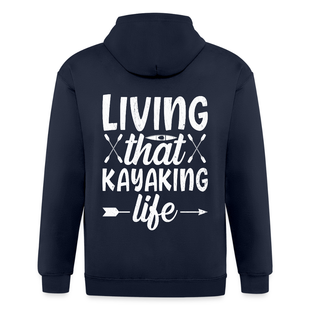 Unisex Heavyweight Hooded Jacket - navy