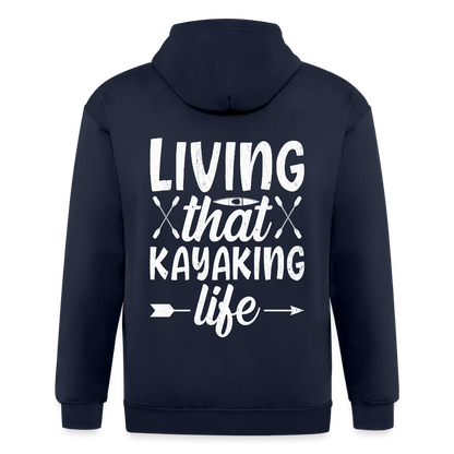Unisex Heavyweight Hooded Jacket - navy