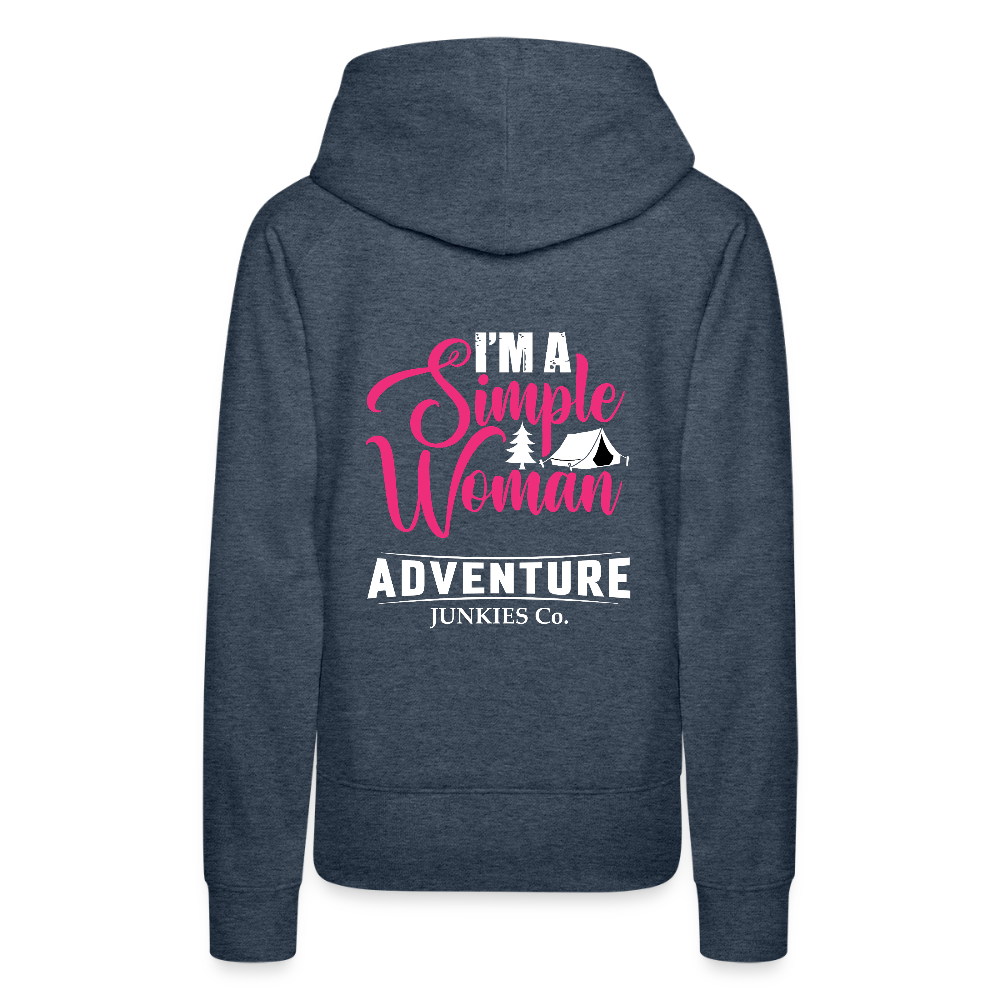 Women’s Premium Hoodie Heather Denim - heather denim