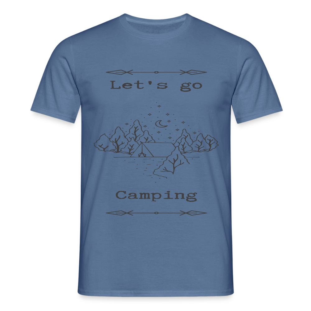 Men's  Camping T-Shirt - dove blue 