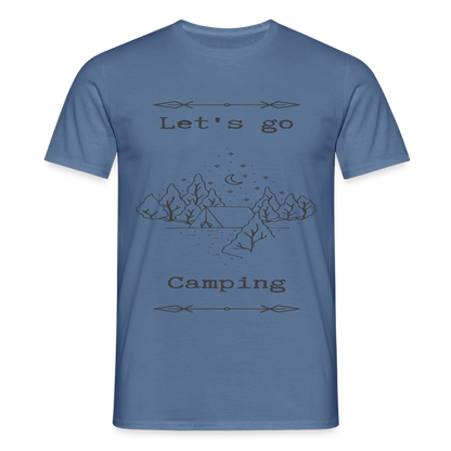 Men's  Camping T-Shirt - dove blue 