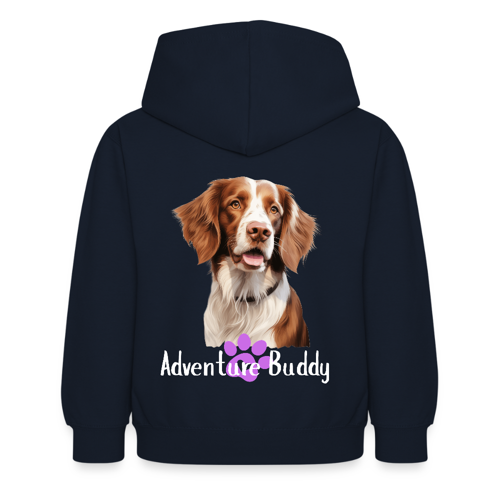 Children's Unisex  Hoodie { Customise Breed & Paw } - navy