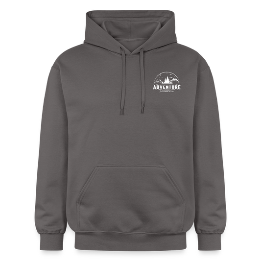 Unisex  Midweight Hoodie  Dark Grey  Not all who wonder Design - dark grey