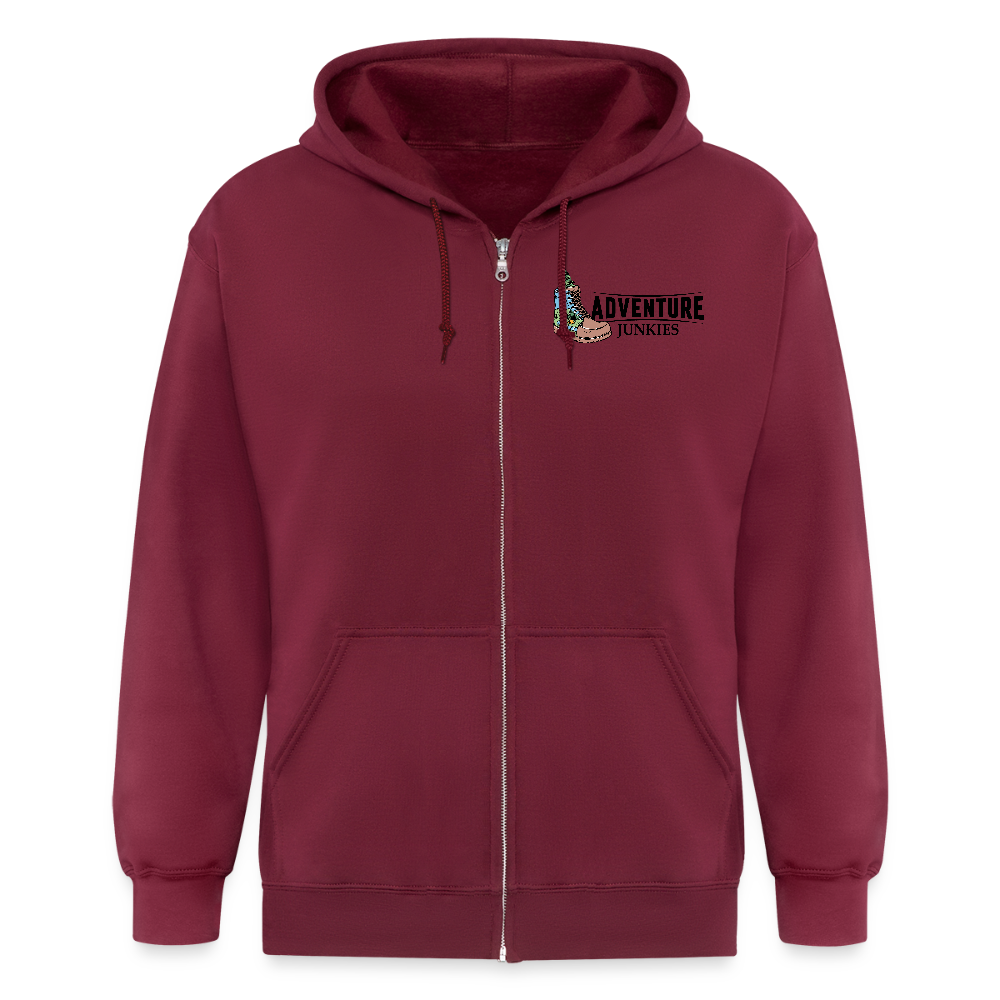 Adult Unisex Heavyweight Hooded Jacket - maroon
