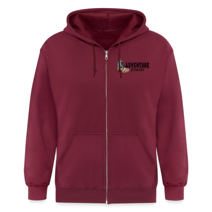 Adult Unisex Heavyweight Hooded Jacket - maroon