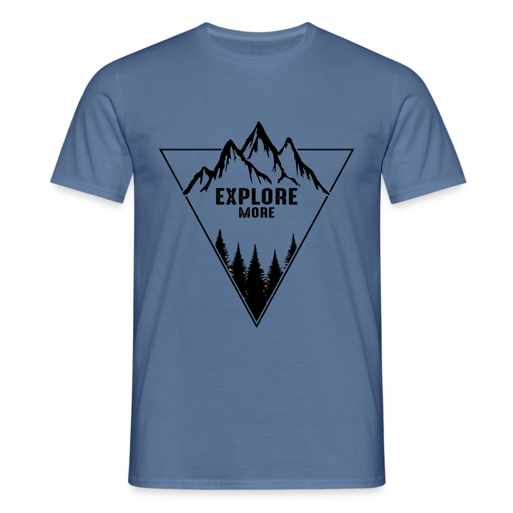 Men's Hiking & Walking  T-Shirt - dove blue 