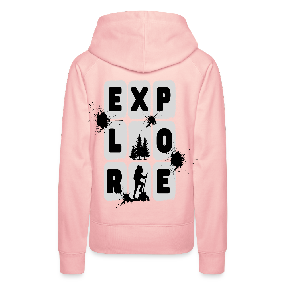 Women’s Premium  Hiking / Walking Hoodie - crystal pink