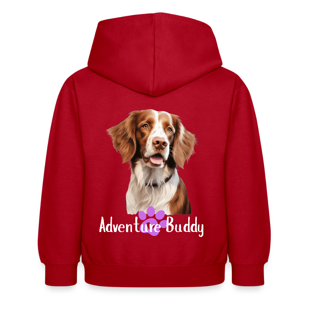 Children's Unisex  Hoodie { Customise Breed & Paw } - red
