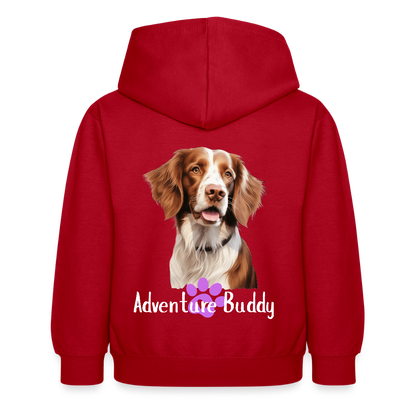 Children's Unisex  Hoodie { Customise Breed & Paw } - red
