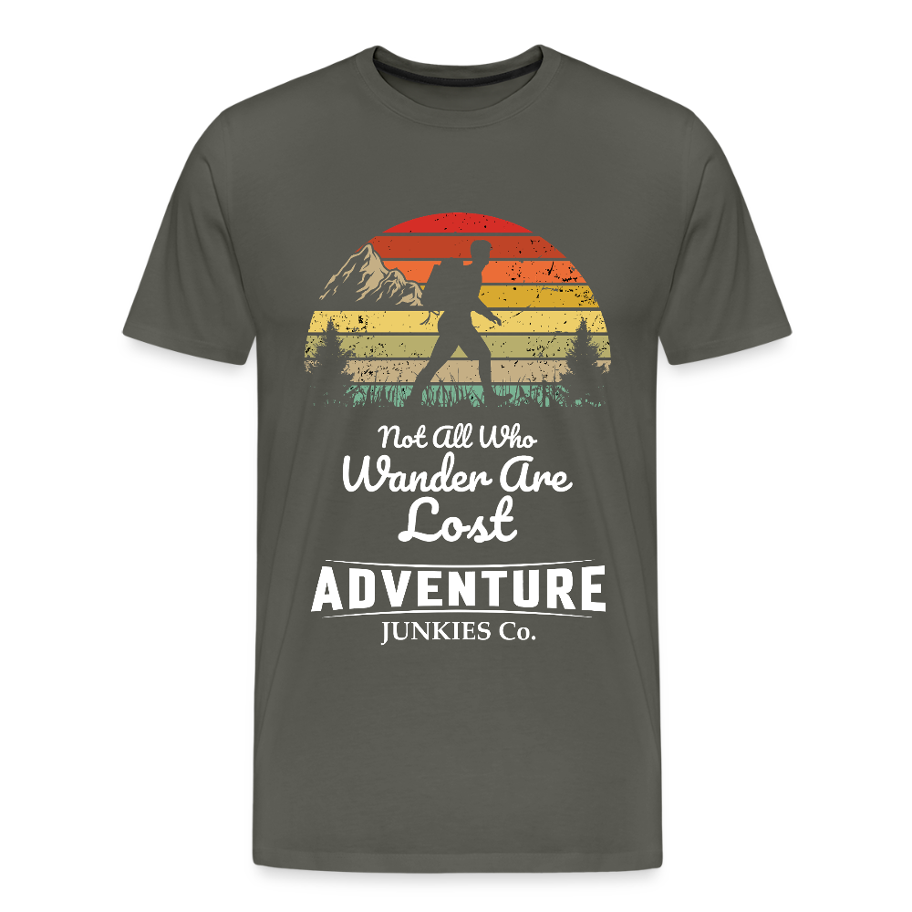 Men’s T-Shirt Front Design Not All that Wander - asphalt