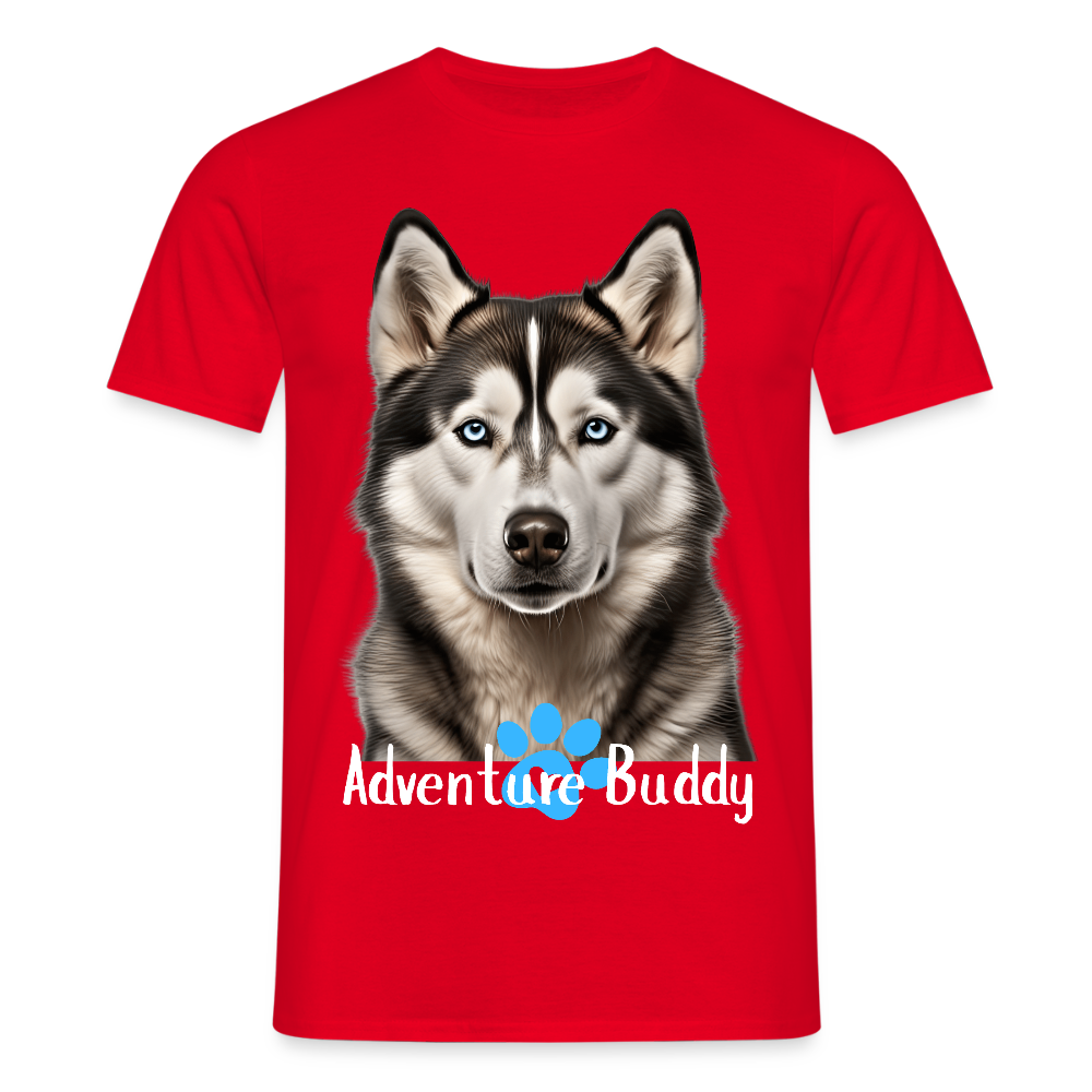 Men's T-Shirt  {Customise Breed & Paw } - red
