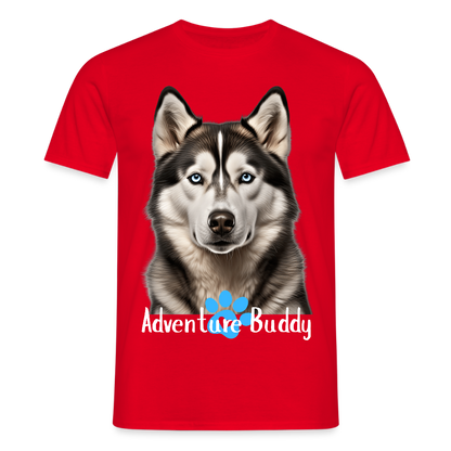 Men's T-Shirt  {Customise Breed & Paw } - red