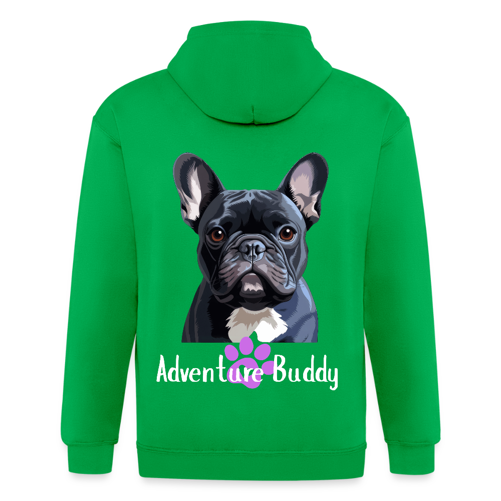 Adult Unisex Heavyweight Hooded Jacket  {Customise Breed & Paw } - kelly green