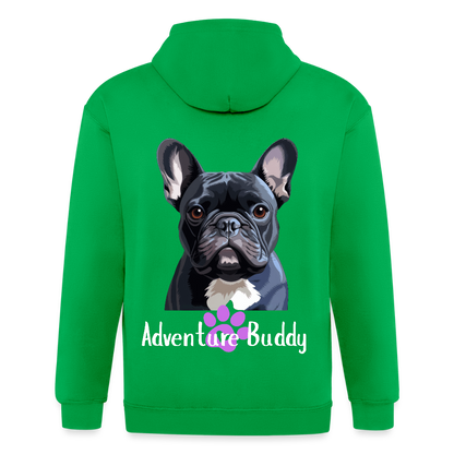 Adult Unisex Heavyweight Hooded Jacket  {Customise Breed & Paw } - kelly green