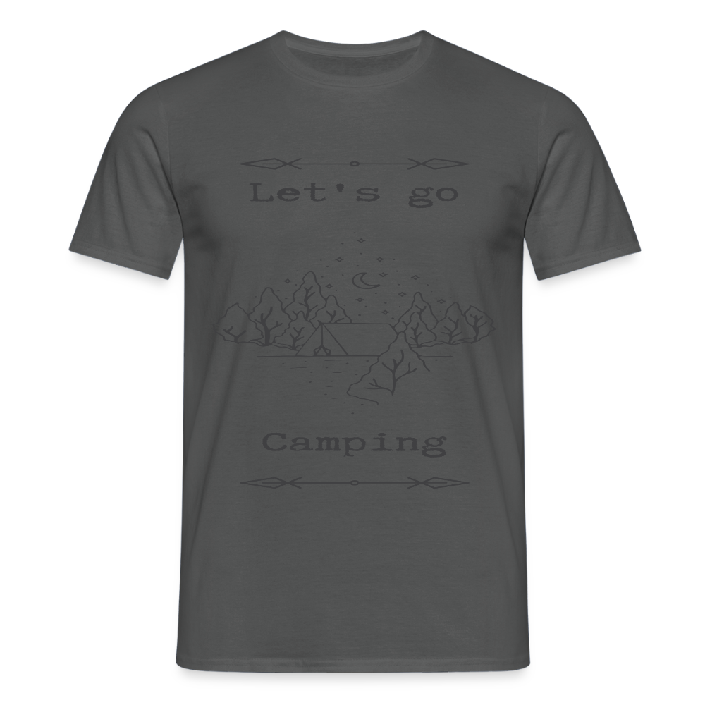 Men's  Camping T-Shirt - charcoal grey