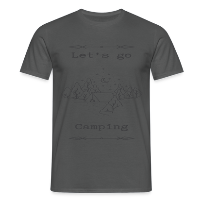 Men's  Camping T-Shirt - charcoal grey