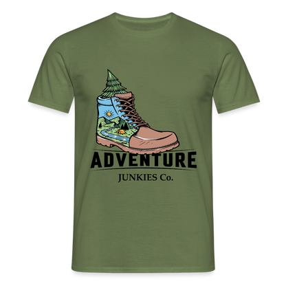 Men's Hiking & Walking  T-Shirt - military green