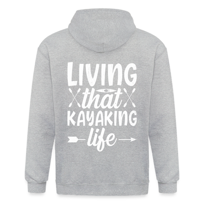 Unisex Heavyweight Hooded Jacket - heather grey