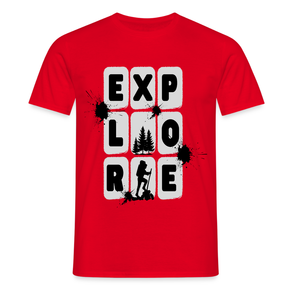 Men's Hiking & Walking T-Shirt - red