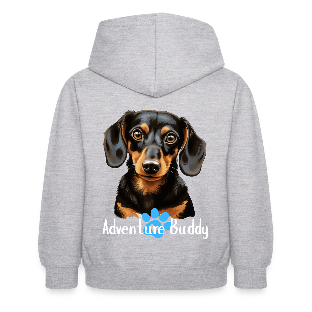 Children's Unisex Hoodie  {Customise Breed & Paw } - light heather grey