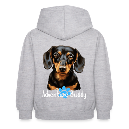 Children's Unisex Hoodie  {Customise Breed & Paw } - light heather grey