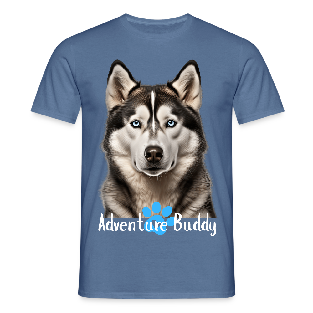 Men's T-Shirt  {Customise Breed & Paw } - dove blue 