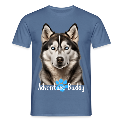 Men's T-Shirt  {Customise Breed & Paw } - dove blue 
