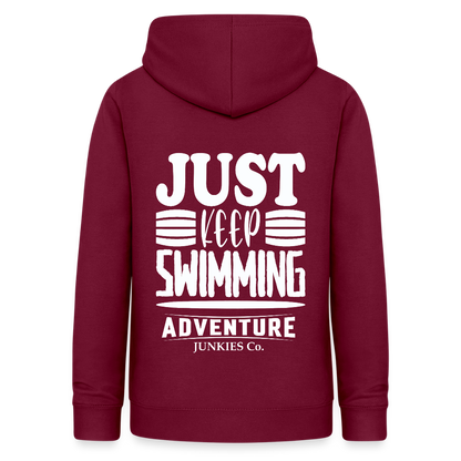 Women's Hoodie Water Adventures - bordeaux