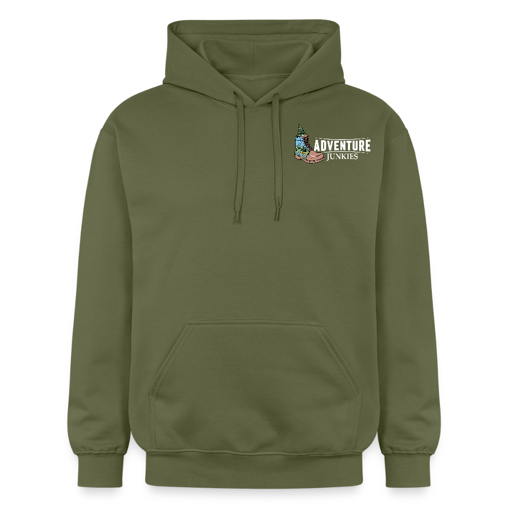 Adult Unisex  Midweight Hoodie  {Customise Breed & Paw} - military green