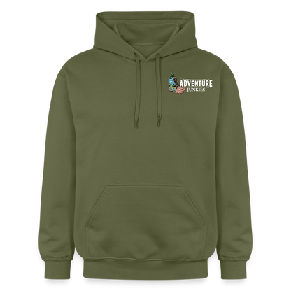 Adult Unisex  Midweight Hoodie  {Customise Breed & Paw} - military green