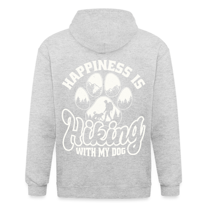 Unisex Heavyweight Hooded Jacket - heather white