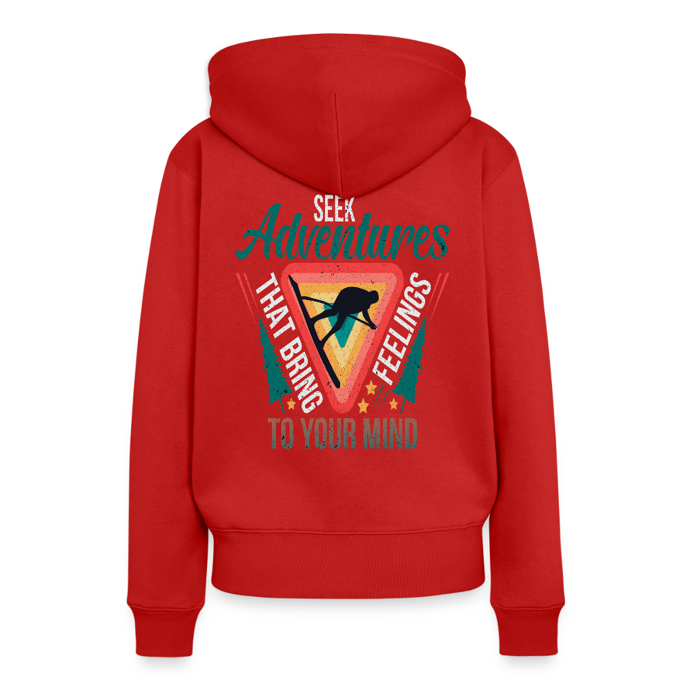Women’s Premium  Hiking / Walking Hoodie - red