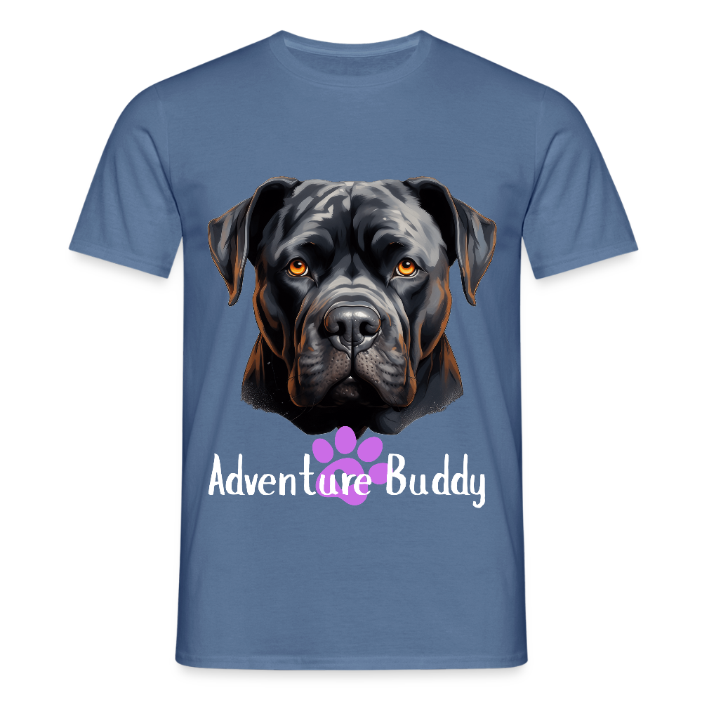 Men's T-Shirt  {Customise Breed & Paw } - dove blue 