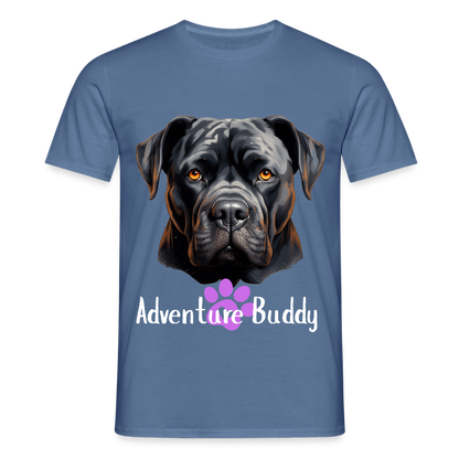 Men's T-Shirt  {Customise Breed & Paw } - dove blue 