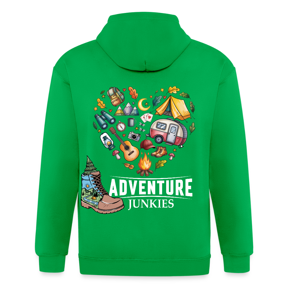 Unisex Heavyweight Hooded Jacket - kelly green