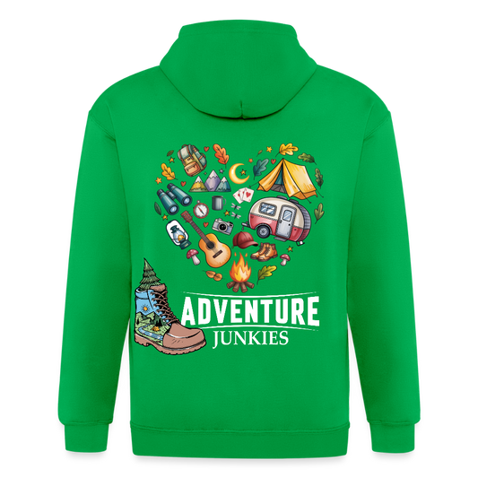 Unisex Heavyweight Hooded Jacket - kelly green